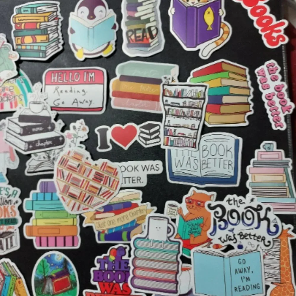 25 pcs. Book Readers Words Stickers. Random. Scrapbooking, Journaling, Laptop,
